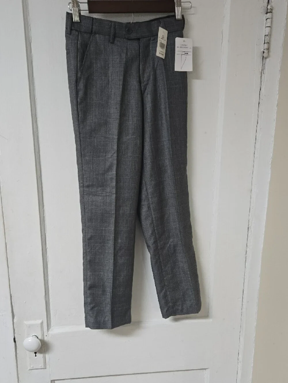 Nwt Boys' Bocaccio Uomo Gray Plaid Suit Jacket & Pants Set 8